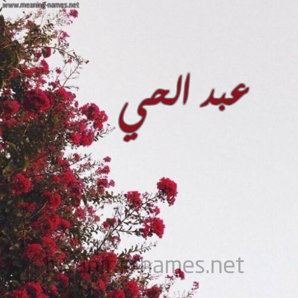 شكل 18 صوره الورد الأحمر للإسم بخط رقعة صورة اسم عبد الحي ABDELHAY